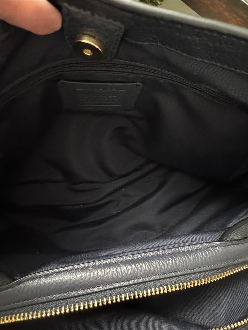 Coach Kristy Pebbled Leather Shoulder Bag with Gold Hardware & Ombre Coach Pouch - Picture 8 of 16